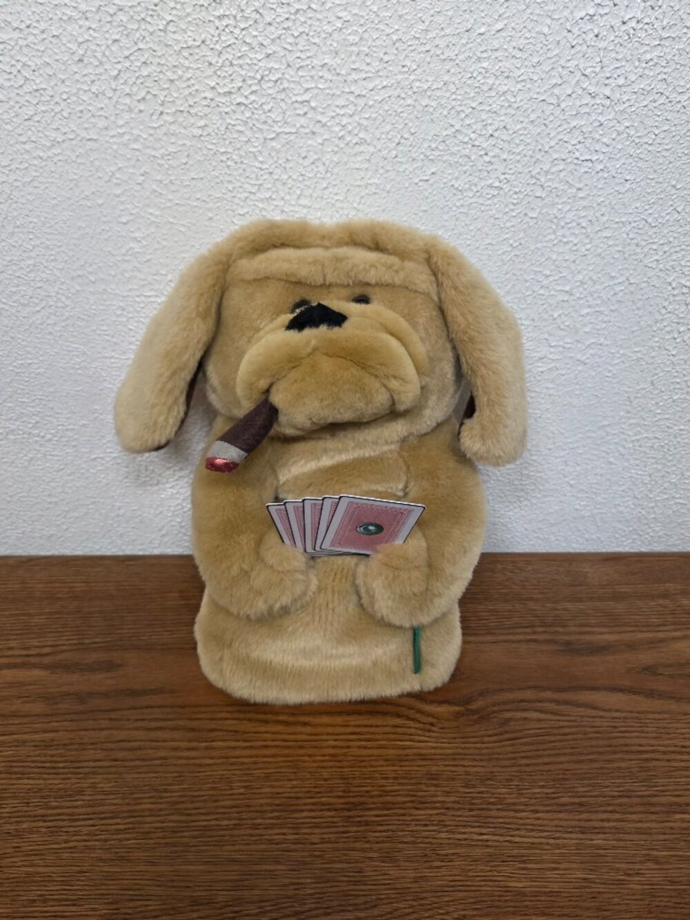 Vintage Golf Accessories 12" Driver Headcover - Dog with Cigar & Playing Cards
